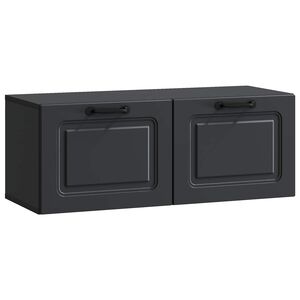 vidaXL Wall-Mounted TV Cabinet Black 78.5 x 31 x 30 cm Engineered Wood