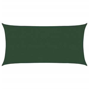 vidaXL Sunshade Sail 160 g/m&sup2; Dark Green 2.5x5 m HDPE