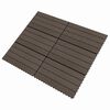 vidaXL Decking Tile 6 pcs Dark Brown 60 x 30 cm WPC