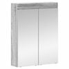 vidaXL Bathroom Mirror Cabinet TULUM Grey Sonoma 60 x 16.5 x 78 cm