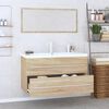 vidaXL 3 Piece Bathroom Furniture Set Sonoma Oak
