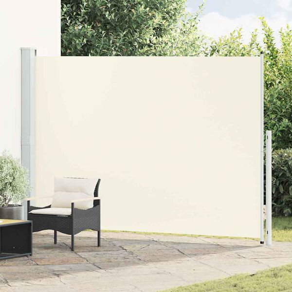 vidaXL Patio Retractable Side Awning 200x300 cm Cream