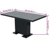 vidaXL Extendable Dining Table High Gloss Black