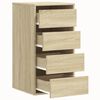 vidaXL Corner Chest of Drawers Sonoma Oak 40x41x76 cm Engineered Wood