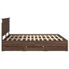 vidaXL Bed Frame with Drawer Brown Oak 200 x 200 cm Engineer Wood