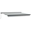 vidaXL Retractable Awning Anthracite and White 4.5x3m Fabric&Aluminium