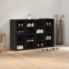 vidaXL Shoe Cabinet Black Oak 103 x 30 x 67 cm Engineered Wood