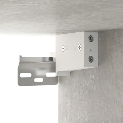 vidaXL Wall-mounted Bathroom Cabinet Concrete Grey 32x20x67 cm