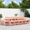 vidaXL 17 Piece Garden Dining Set Solid Wood Douglas