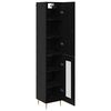 vidaXL Highboard 2 pcs Black Oak Engineered Wood