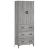 vidaXL Highboard Grey Sonoma 69,5x34x180 cm Engineered Wood