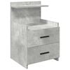 vidaXL Bedside Cabinets 2 pcs with 2 Drawers Concrete Grey 40x36.5x62 cm