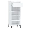 vidaXL Shoe Rack High Gloss White 40x36x105 cm Engineered Wood