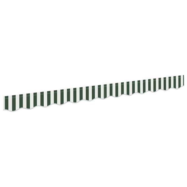 vidaXL Awning Valance Green and White 280 x 20 cm Canvas