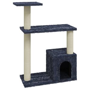 vidaXL Cat Tree | Dark grey | Sturdy wood, plush, sisal | Medium | Cat Tree