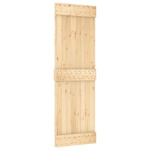 vidaXL Sliding Door NARVIK Natural and Black 70 x 210 cm (152.5 cm)