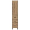 vidaXL Highboard Artisan Oak 34.5 x 34 x 180 cm Engineered Wood