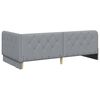 vidaXL Corner Bed Frame with Headboard Light Grey 100 x 200 cm Fabric