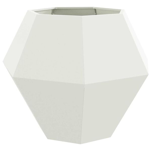 vidaXL Planter White 100 x 100 x 80 cm Steel