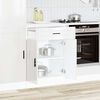 vidaXL Kitchen Base Cabinet&nbsp;Porto High Gloss White Engineered Wood