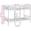 vidaXL Bunk Bed White 90x190 cm Solid Wood Pine
