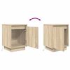 vidaXL Bedside Cabinet with LED Lights&nbsp;Sonoma Oak 38x34x50 cm