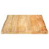 vidaXL Table Top 80x80x2.5 cm Live Edge Solid Wood Mango