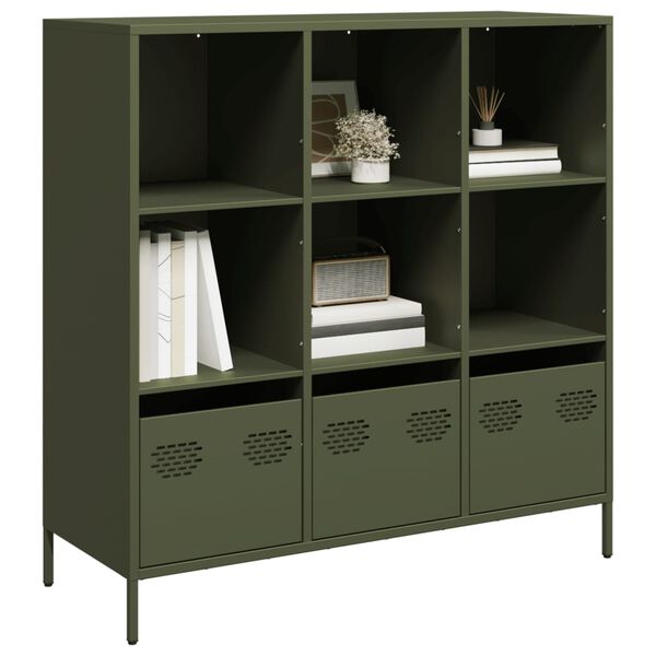 vidaXL Highboard&nbsp;Olive Green 101.5x39x103.5 cm Steel