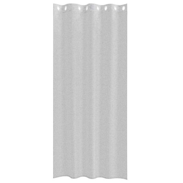 vidaXL Voile Curtain 2 pcs Light Grey 260 x 140 cm Polyester