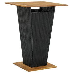 vidaXL Bar Table | Black and Natural Wood