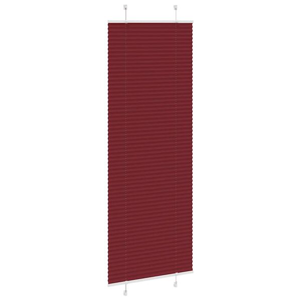 vidaXL Pleated Blind Bordeaux Red 80x200 cm Fabric Width 79.4 cm Polyester