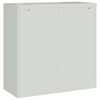 vidaXL Office Cabinet with 2 Doors Grey 90 cm Steel