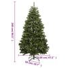 vidaXL Artificial Hinged Christmas Tree with Stand Green 240 cm