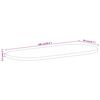 vidaXL Table Top 100x50x2.5 cm Oval Solid Wood Rough Mango