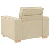 vidaXL Sofa 3 pcs Cream Fabric