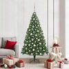 vidaXL Artificial Christmas Tree with 300 LEDs with Stand Green 180 cm