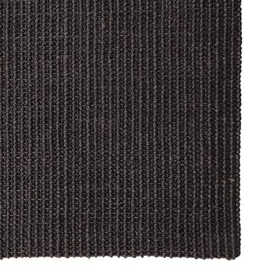 vidaXL Sisal Rug for Scratching Post Black 66x200 cm