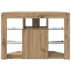 vidaXL Corner LED TV Cabinet Artisan Oak 100x40x68cm Engineered Wood