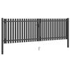 vidaXL Garden Fence Gate Steel 400x100 cm Anthracite