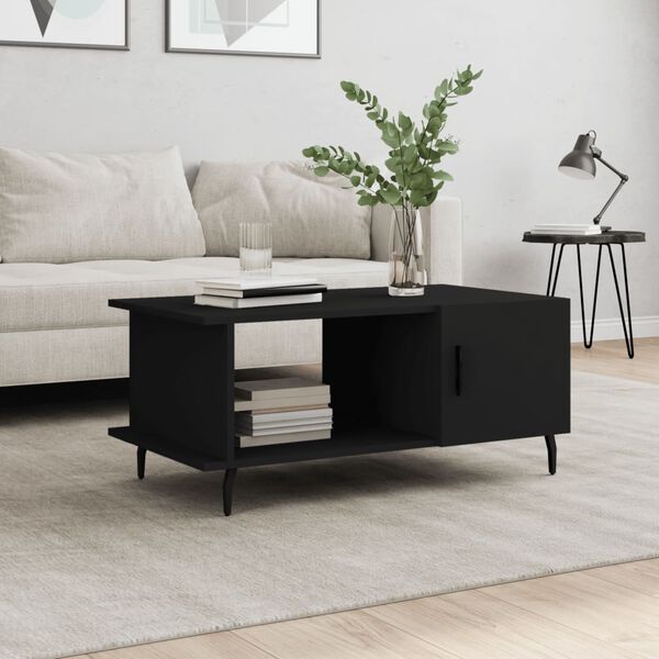 vidaXL Coffee Table Black 90x50x40 cm Engineered Wood