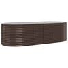 vidaXL Garden Raised Bed Galvanised Steel 249x100x68 cm Brown