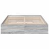 vidaXL Bed Frame with Drawers without Mattress Grey Sonoma 150x200 cm King Size
