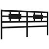 vidaXL Bed Frame without Mattress Black 200x200 cm Solid Wood