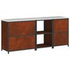 vidaXL Kitchen Storage Set with Shelf 3 pcs Rusty Weathering Steel