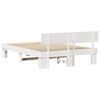 vidaXL Bed Frame with Headboard White 140 x 200 cm Solid Pine Wood