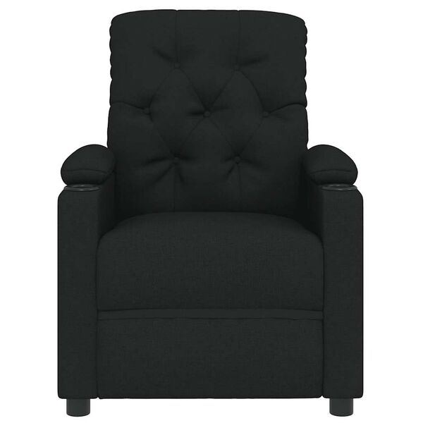 vidaXL Massage Recliner Chair Black Fabric