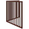 vidaXL Dog Gate Foldable 2 Panels Brown 160 cm Poplar Wood