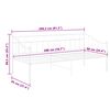vidaXL Sofa Bed Frame without Mattress White Metal 90x200 cm