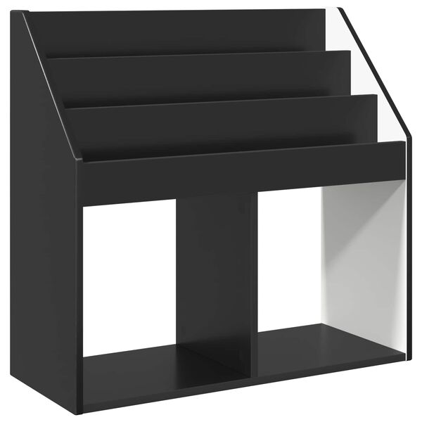 vidaXL Kids Bookshelf Black 72.5 x 29.5 x 69 cm Engineered Wood