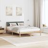 vidaXL Bed frame Brown and dark grey 140 x 190 cm Solid pine wood